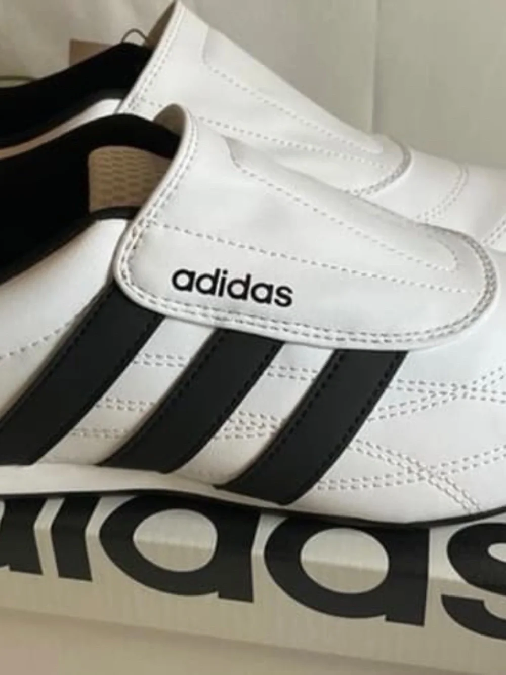 ADIDAS WOMEN'S TEKWEN SLIP-ON SNEAKERS~SIZE 7~BLACK AND WHITE~NEW!